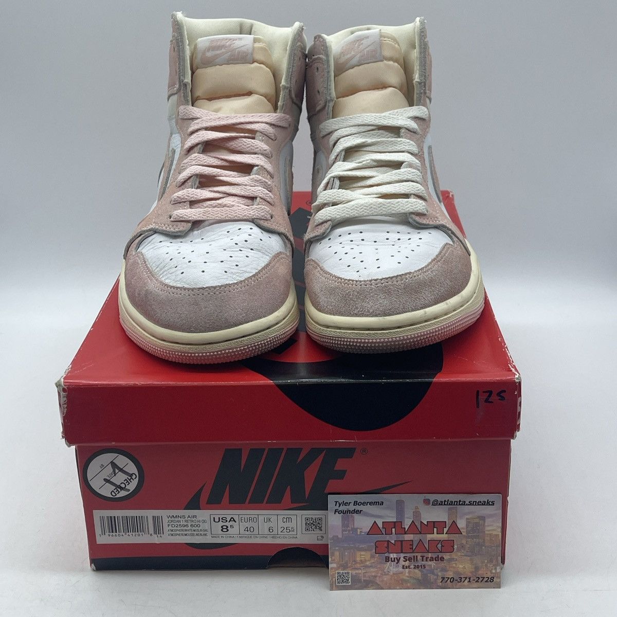 Jordan Brand Wmns air Jordan 1 high washed pink Size US 8.5 / IT 38.5 - 2 Thumbnail