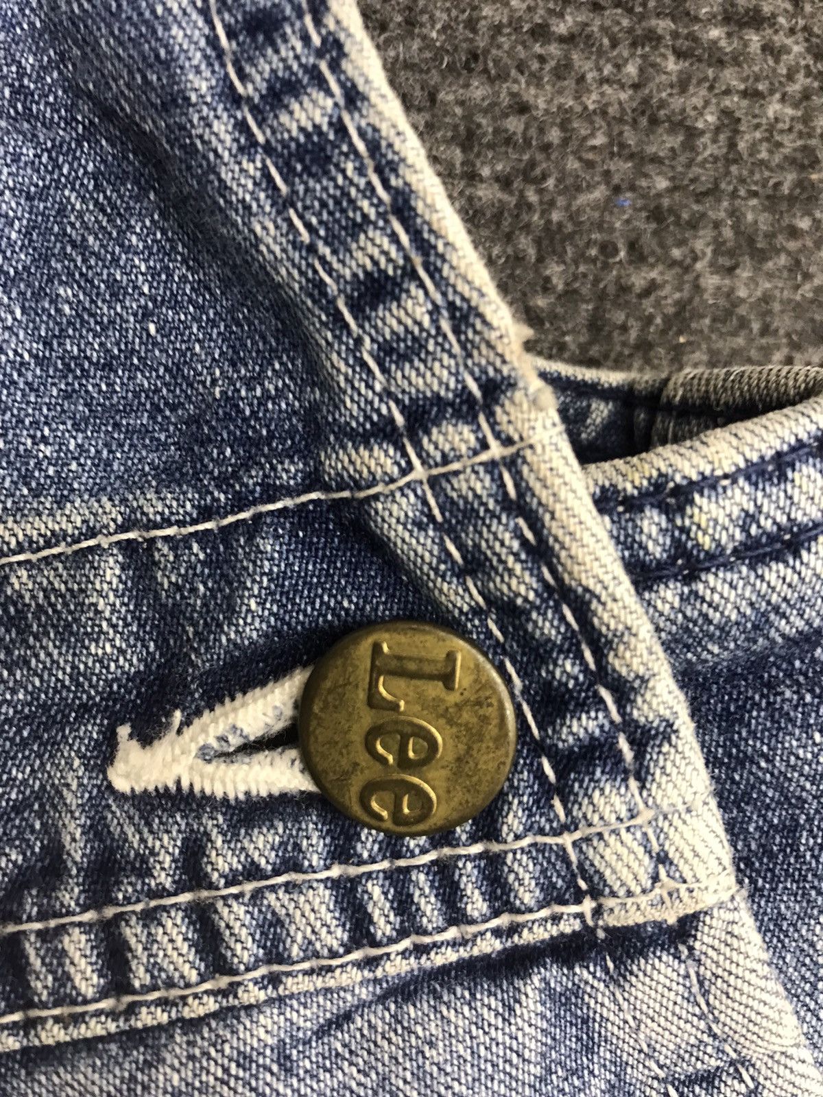 Lee × Vintage Vintage Lee Denim Overall Size US 33 - 8 Thumbnail