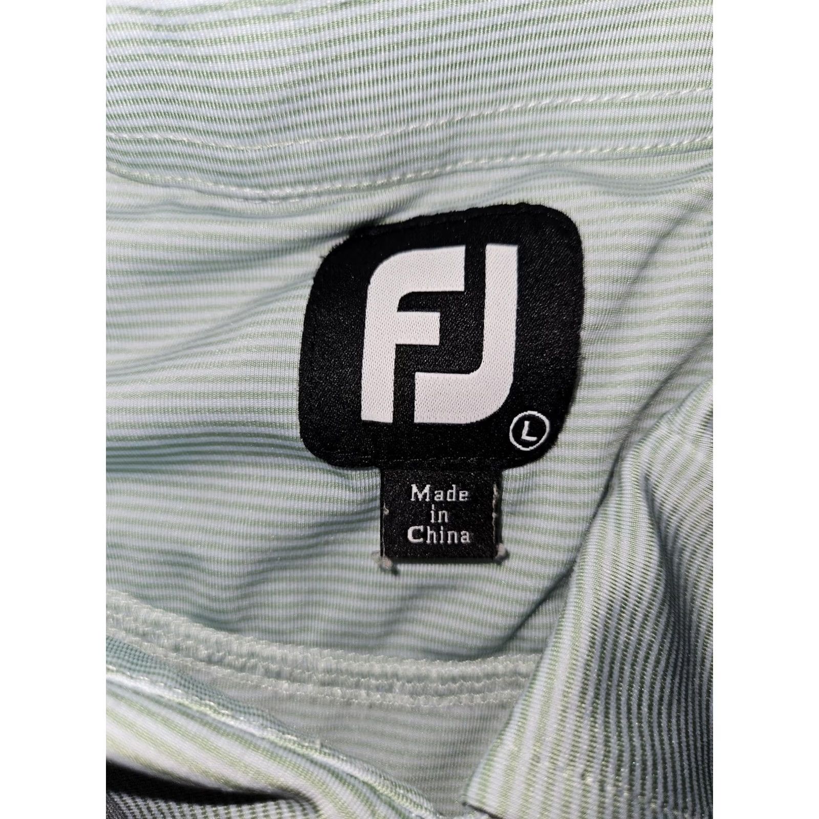 Footjoy FootJoy Polo Shirt Mens Large Striped Golf Performance Stretch FJ Green Breathy Lightweight Moisture Wicking Logo Short Sleeve Casual Activewear Golf Size US L / EU 52-54 / 3 - 2 Thumbnail