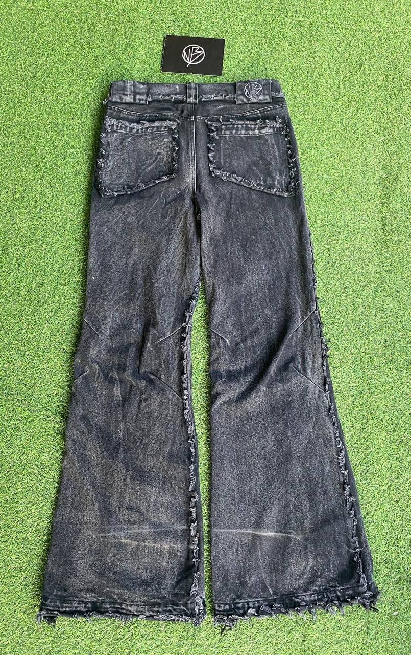 No Faith Studios No faith Studios black distressed flared jeans Size US 33 - 3 Thumbnail