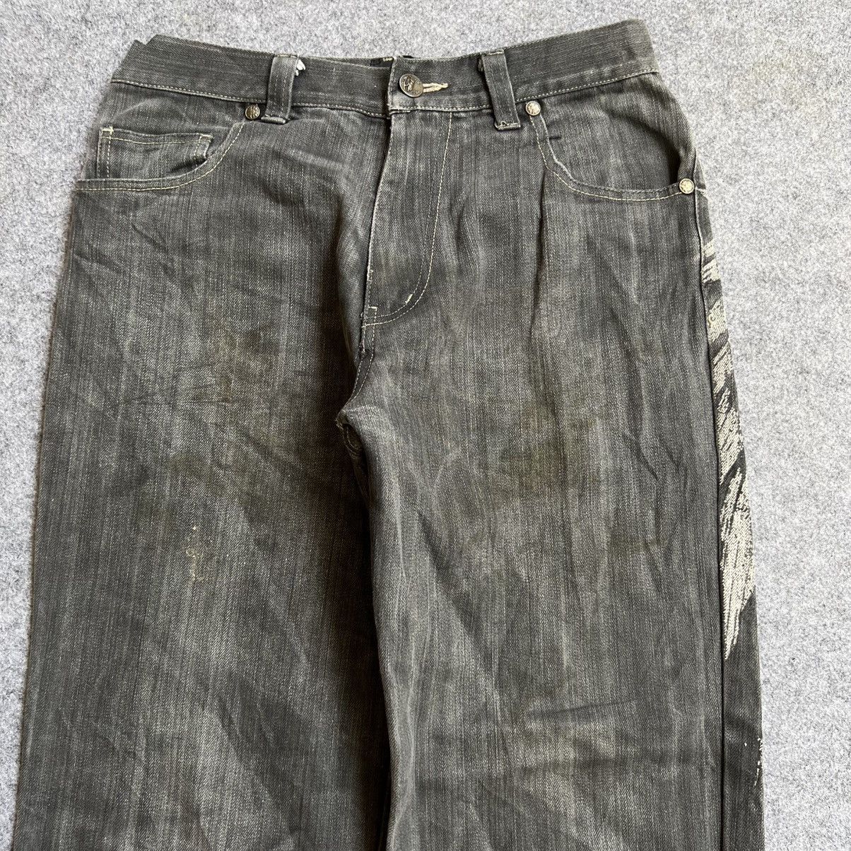 Vintage 💥Rare💥 Crazy Vintage Raw Blue Baggy Jeans Size US 34 / EU 50 - 11 Thumbnail