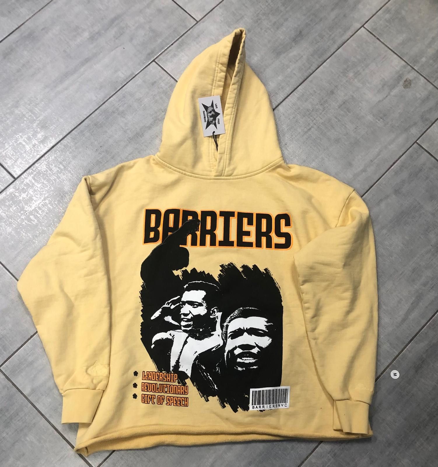 image of Barriers Fred Hampton Hoodie Size Xxl in Peach, Men's