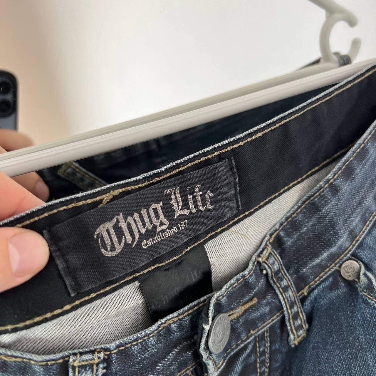 Japanese Brand Rap Pants Thug Life 2 PAC Vintage Double Knee Size US 32 / EU 48 - 4 Thumbnail