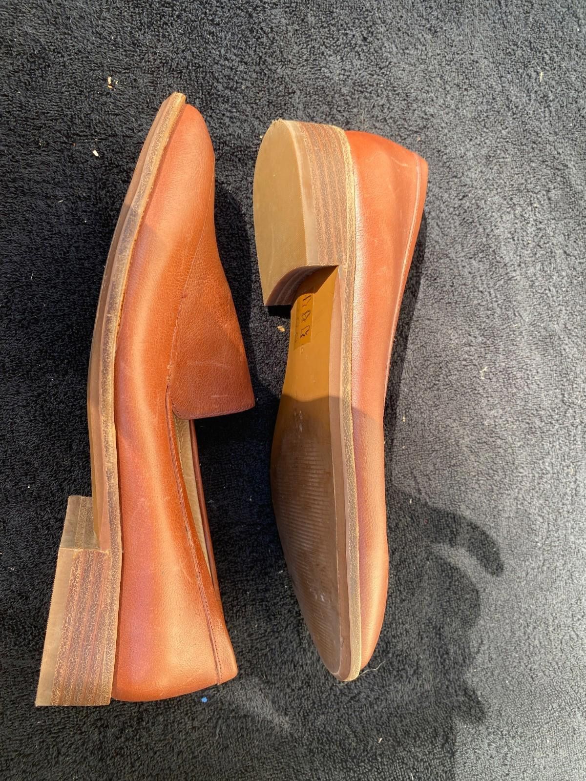 Madewell MADEWELL The Frances Leather Pointed Toe Loafers SZ. 9 (S617 Size US 9 / IT 39 - 3 Thumbnail