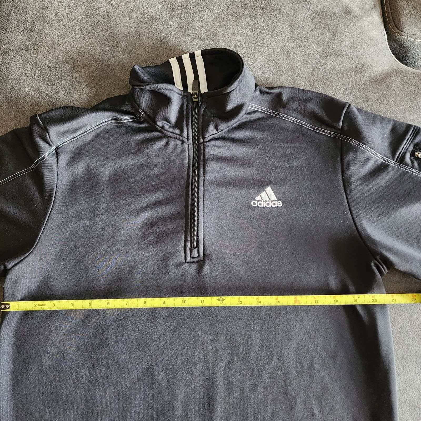Adidas Adidas Men's L Black Classic Track Jacket 3-Stripes Size US L / EU 52-54 / 3 - 4 Thumbnail