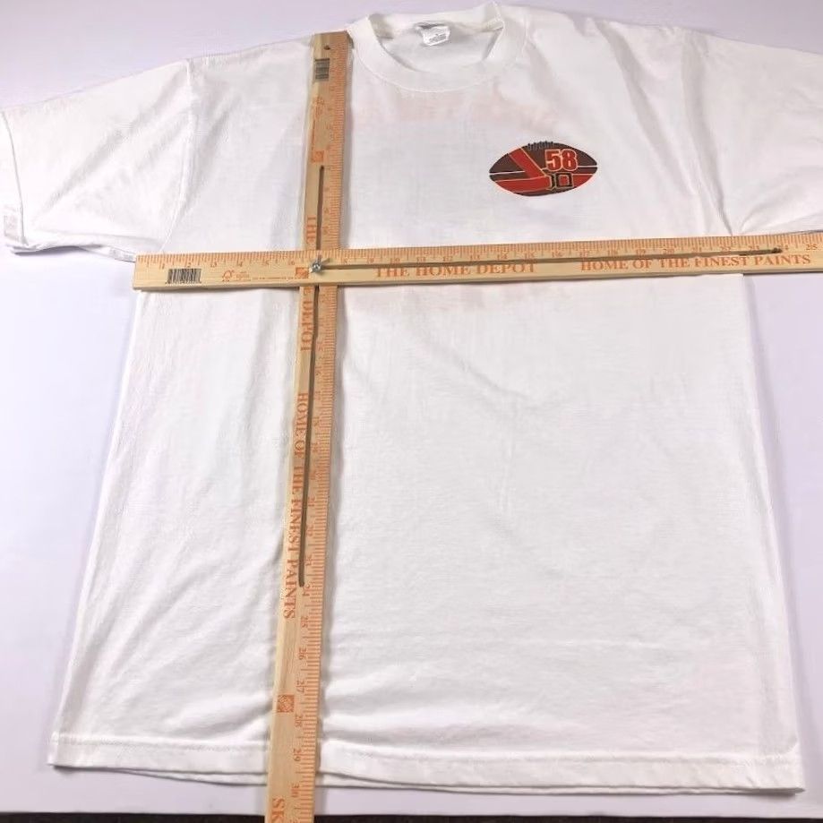 NFL VINTAGE NFL KC Chiefs Derrick Thomas Memorial Heaven Tribute T-Shirt XL White Crew Neck Short Sleeve Men 58 Heaven 58 Football Memorial 58 Size US XL / EU 56 / 4 - 6 Thumbnail
