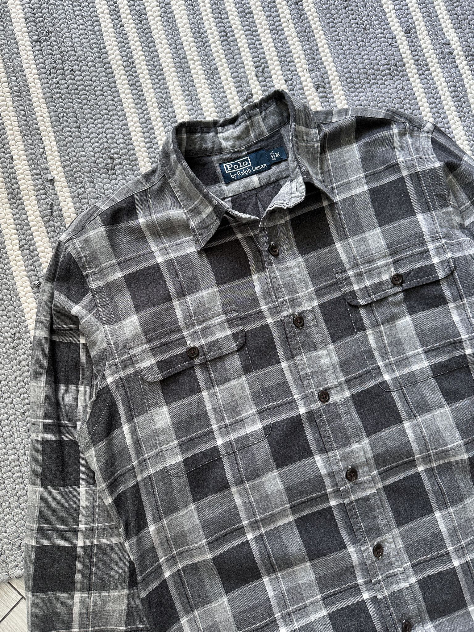Polo Ralph Lauren Vintage Polo Ralph Lauren Gray Check Shirt Size US M / EU 48-50 / 2 - 7 Thumbnail