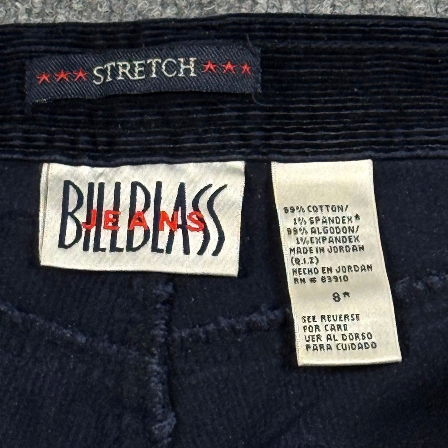 Bill Blass VINTAGE Bill Blass Jeans Straight Leg Corduroy 8 Navy Blue Women 5-Pocket Stretch Fall Winter 80s 90s Y2K Size 30" / US 8 / IT 44 - 5 Thumbnail