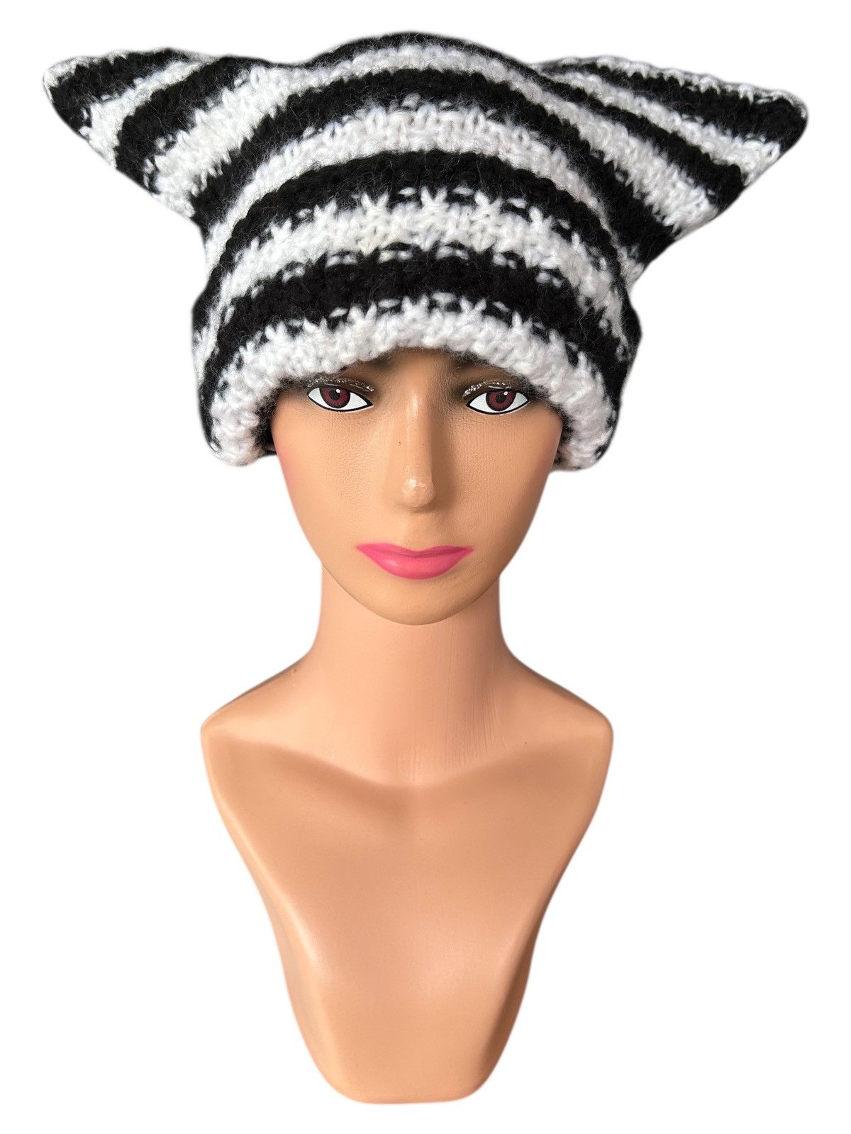 Kapital Hunny Horn Devil Crochet Knitted Handmade Beanie Hats Size ONE SIZE - 1 Thumbnail