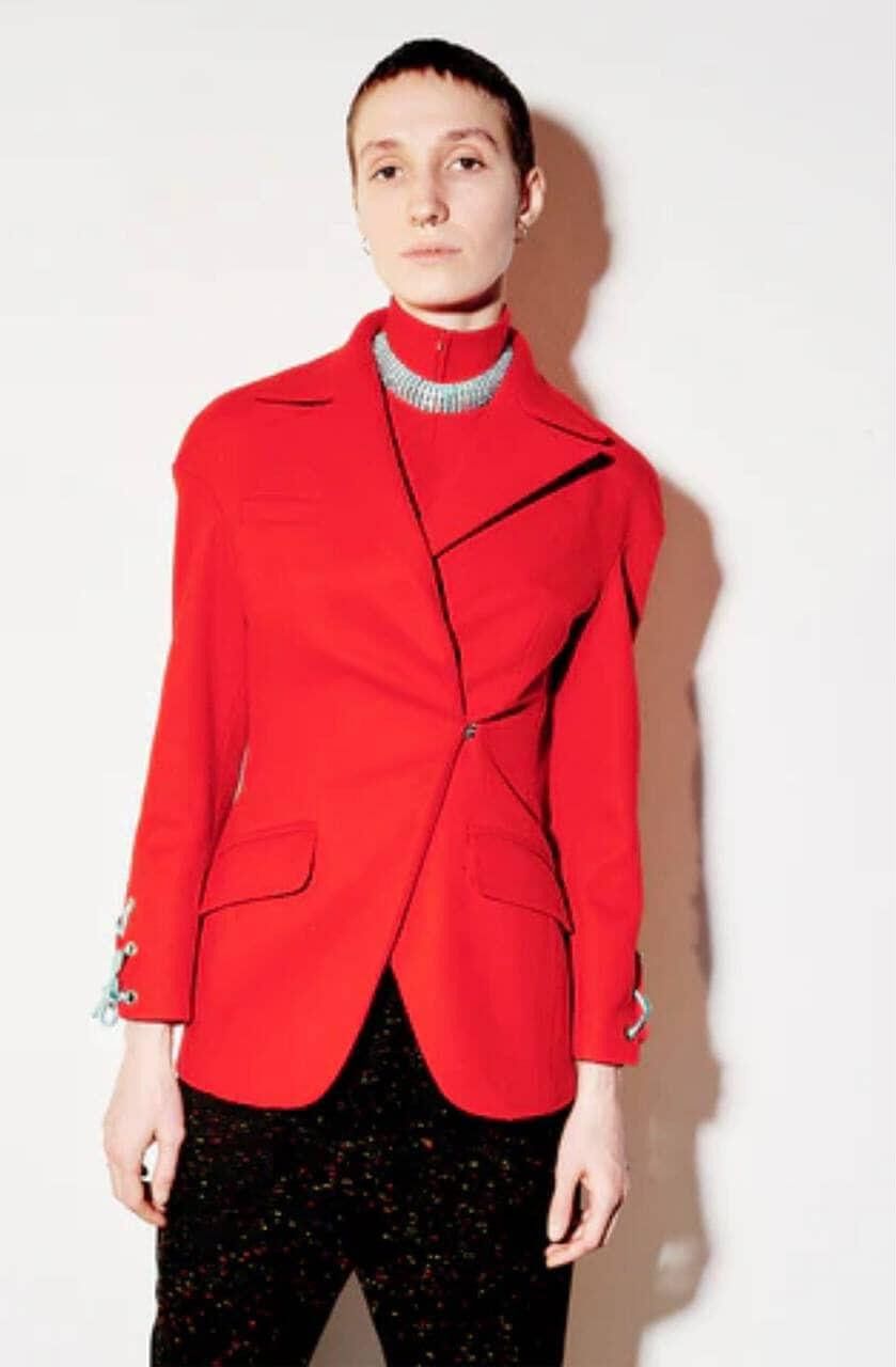 Other GUDU AW18 Red Runway Blazer – One of One Sample Size XS / US 0-2 / IT 36-38 - 2 Thumbnail
