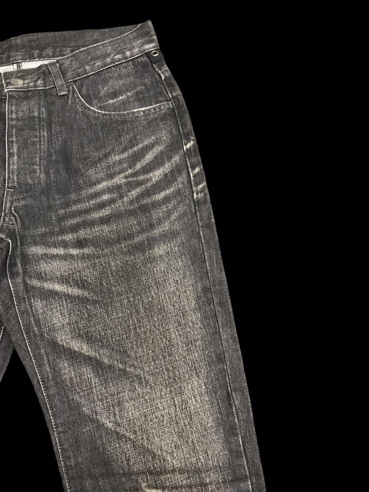 Japanese Brand 💥FLARE💥wjk Avant Garde Designer Claw Fade Curved Denim F69 Size US 30 / EU 46 - 2 Thumbnail