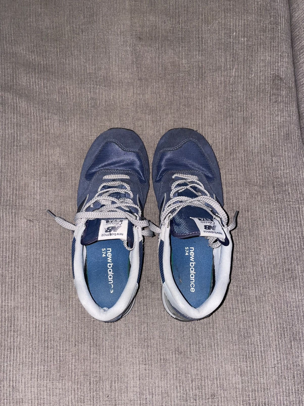 New Balance New Balance 574 Navy / Gray Size US 10 / EU 43 - 4 Thumbnail