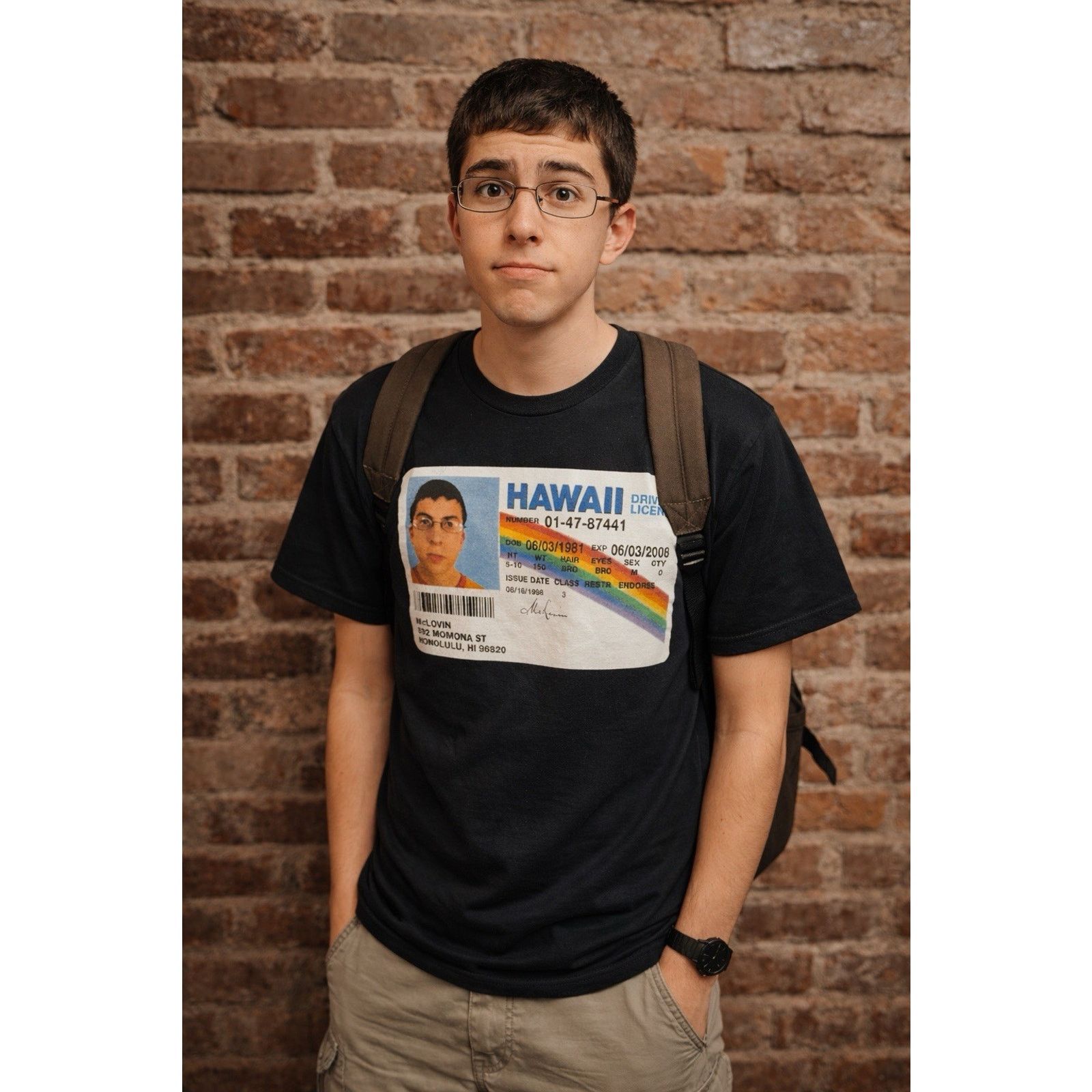 Other Superbad McLovin Black Graphic Tee M Funny Beer 🍺 ID Nerd Size US M / EU 48-50 / 2 - 1 Thumbnail