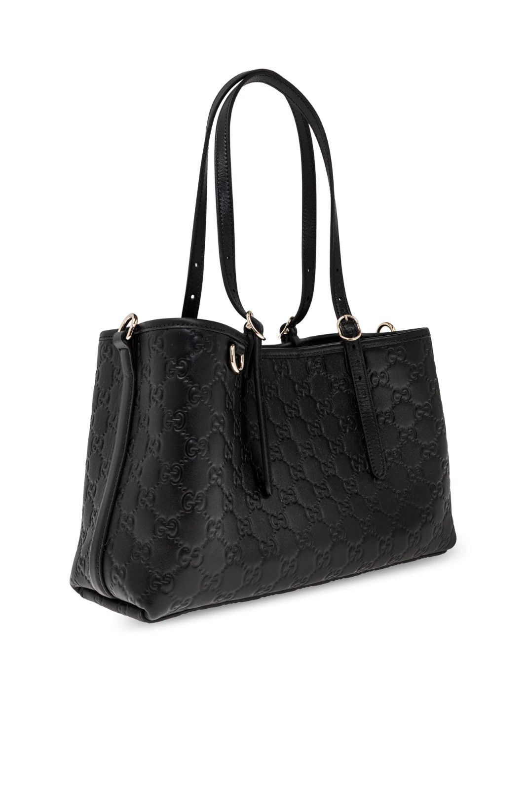 Gucci GUCCI Medium Black GG Leather Tote Bag New & Auth Size ONE SIZE - 3 Thumbnail