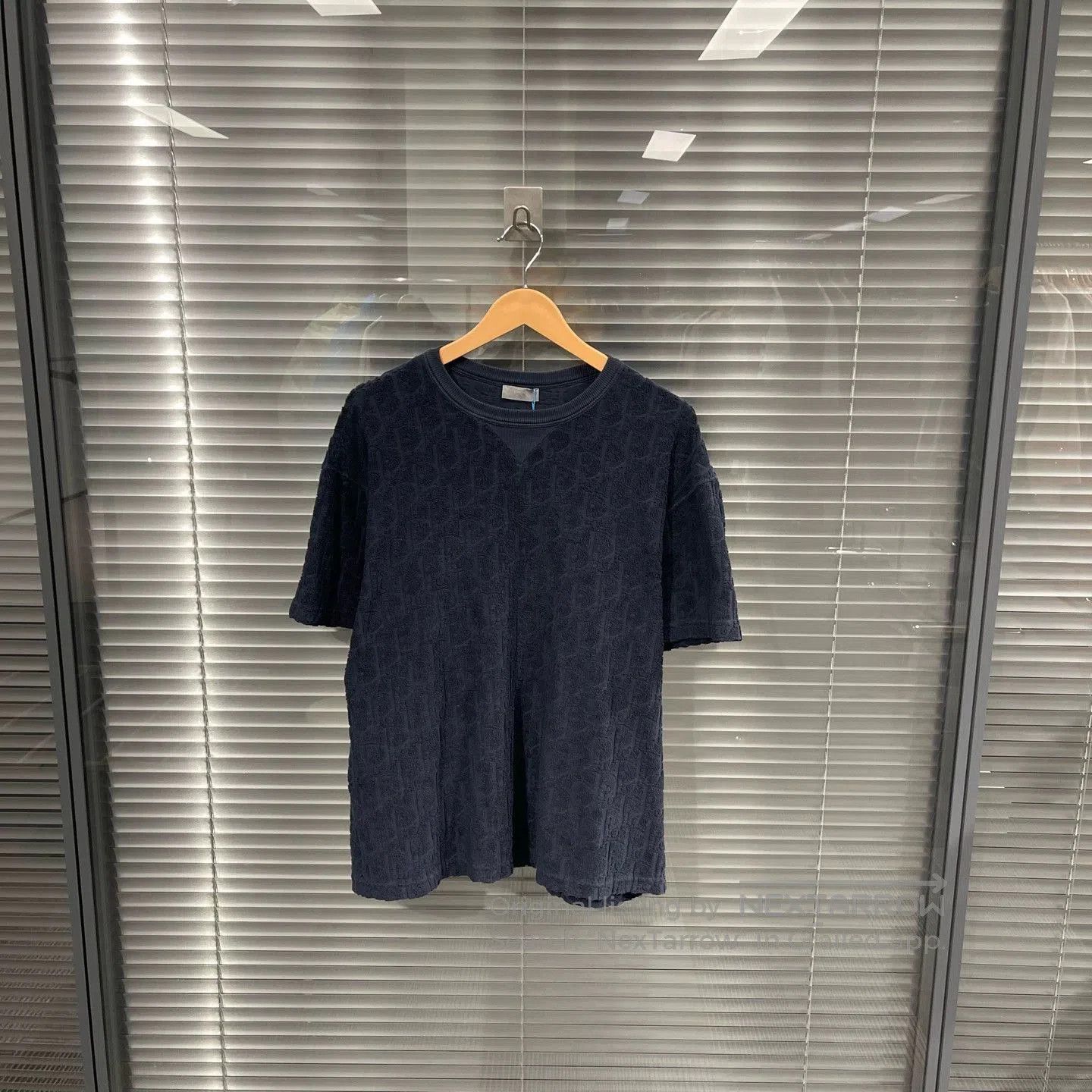 Dior Blue Textured Short-Sleeve Shirt. Size US M / EU 48-50 / 2 - 1 Thumbnail