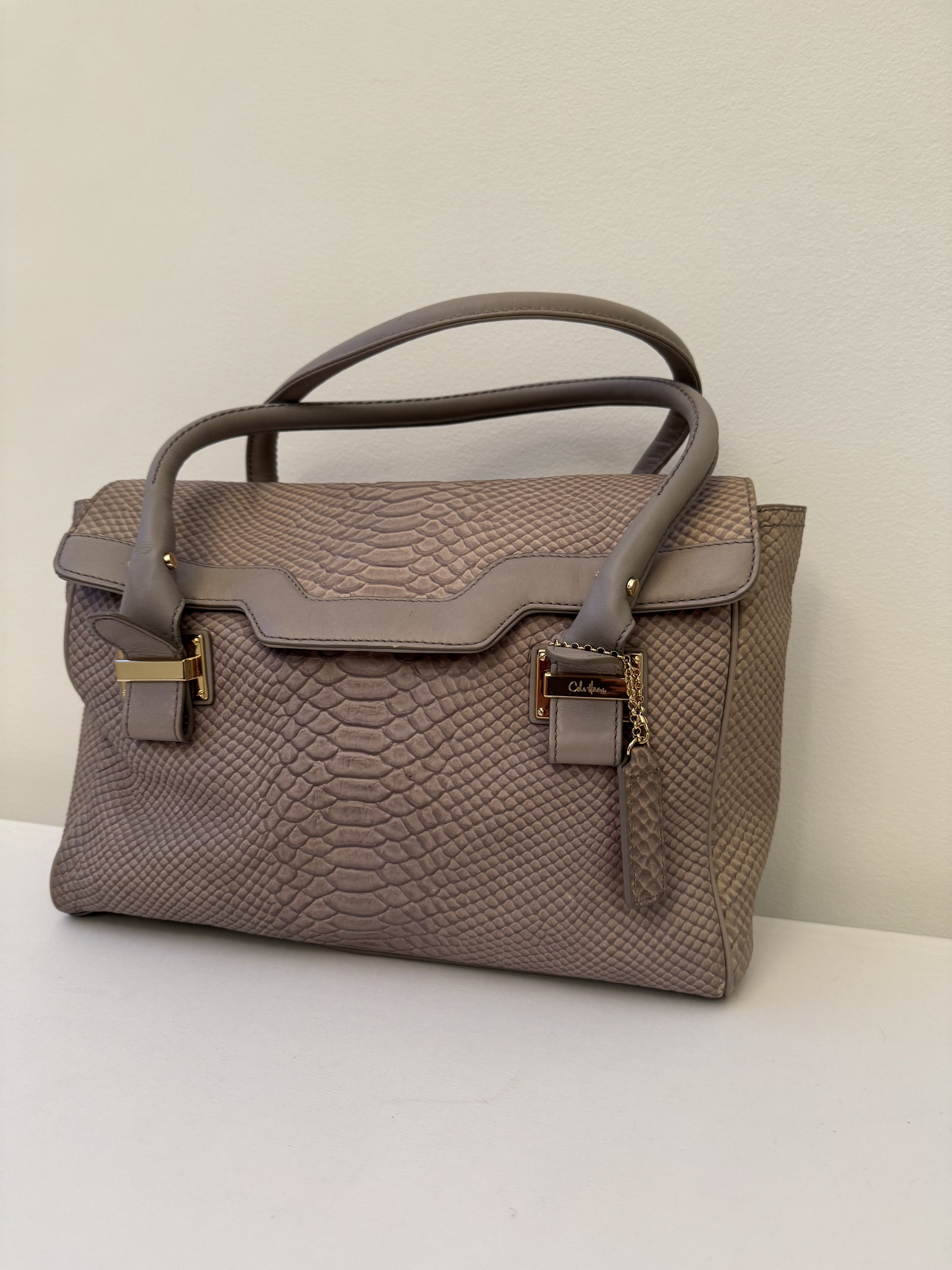 Cole Haan Dust Purple Snake Pattern Leather Bag Size ONE SIZE - 3 Thumbnail