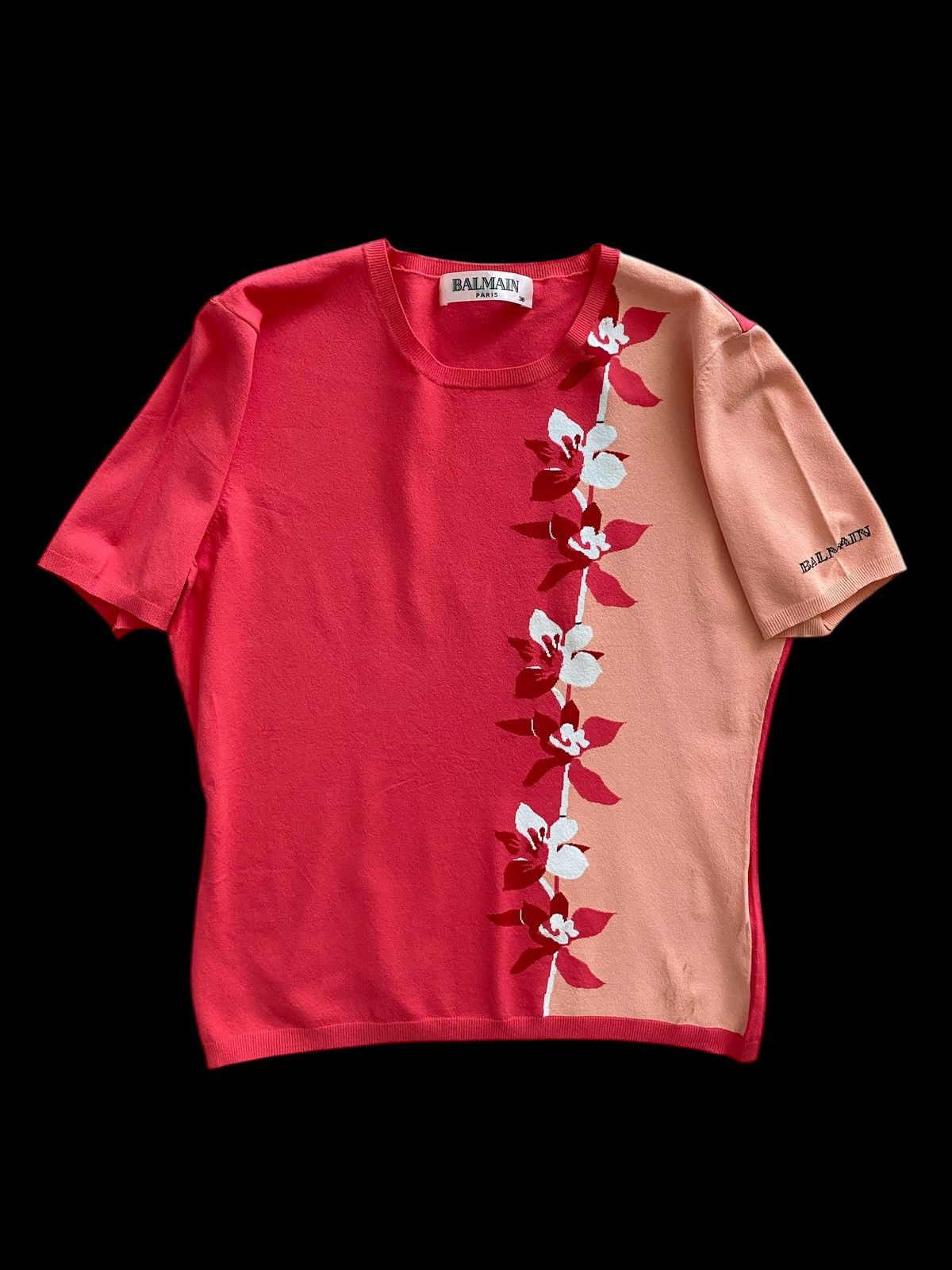 Balmain × Designer BALMAIN FLOWERS PINK SHIRT Size M / US 6-8 / IT 42-44 - 4 Thumbnail