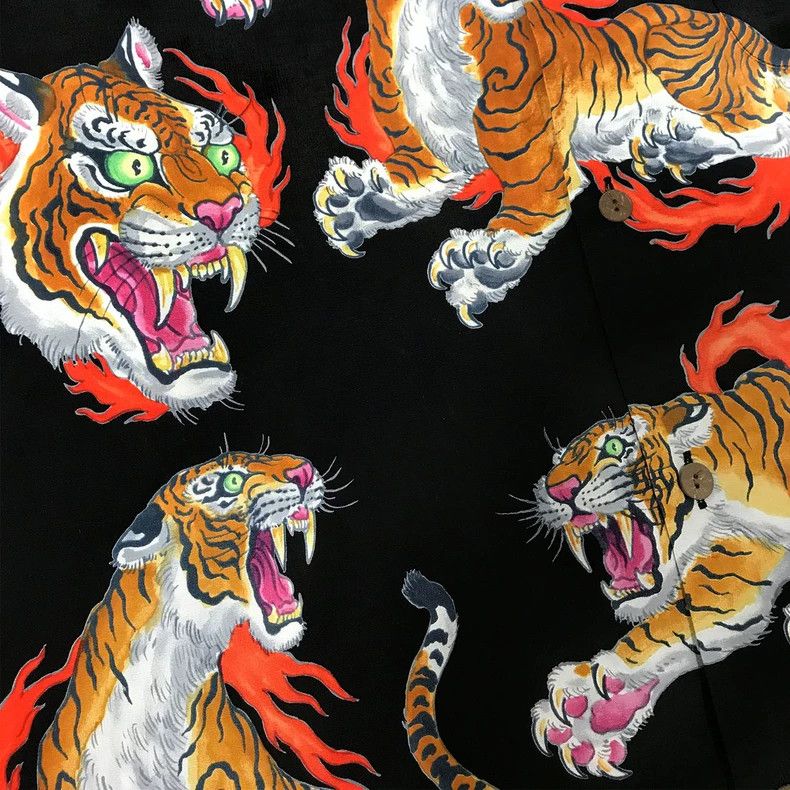 Wacko Maria wacko maria Tiger Tiger short-sleeved shirt 2503-Nextarrow Size US L / EU 52-54 / 3 - 4 Thumbnail