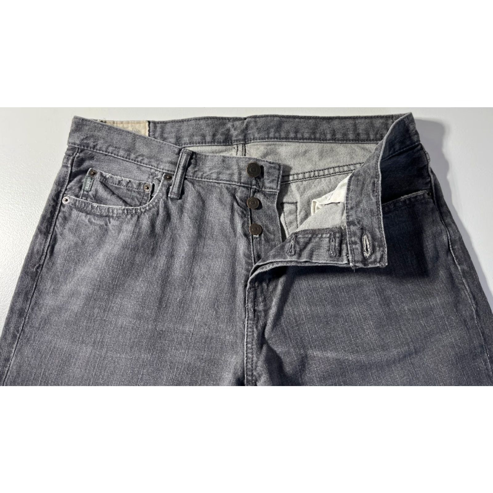 Abercrombie & Fitch VINTAGE Abercrombie & Fitch Jeans Men Gray 34x32 5-Pocket Denim 100% Cotton Straight Middle Rise Belt Loops Size US 34 / EU 50 - 6 Thumbnail