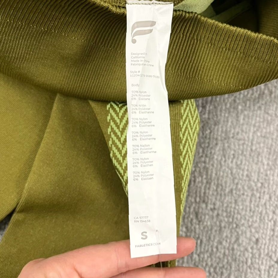 Fabletics FABLETICS Leggings Womens Size 6 Small High Waisted Seamless Check Green Gym NEW Size 28" / US 6 / IT 42 - 5 Thumbnail