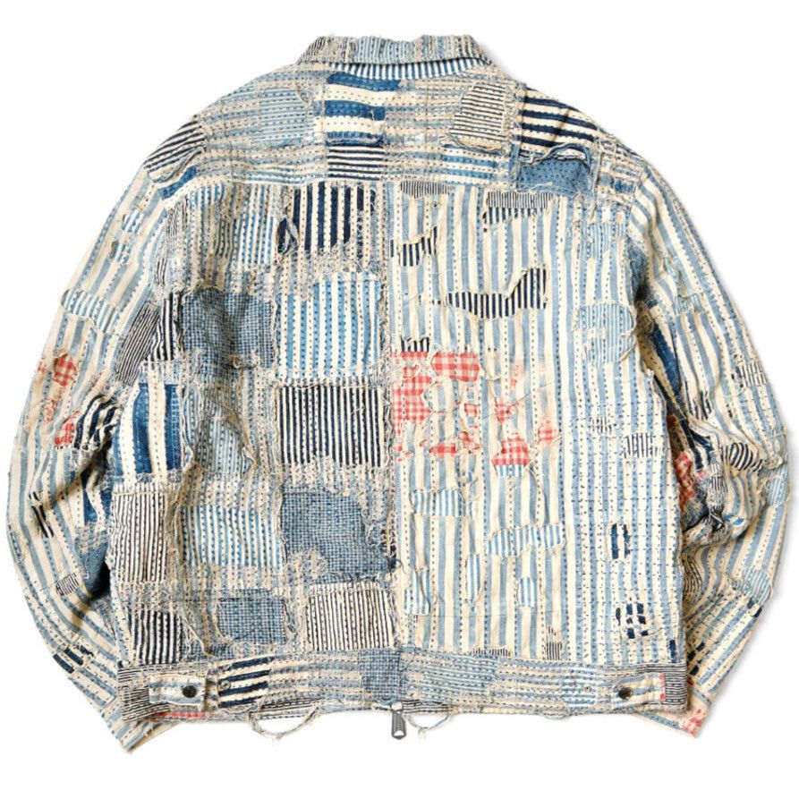 Kapital Kountry Liberty Stripe Boro Drizzler Zip Jacket Size US M / EU 48-50 / 2 - 2 Thumbnail