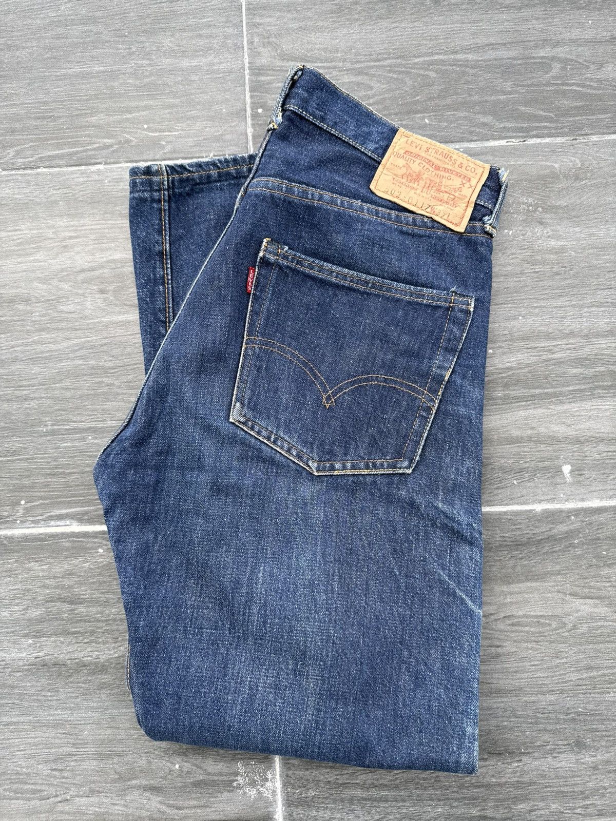 Levi's Vintage 1960s LEVI’S BigE 502 0117 “Big Font” Selvedge Denim Size US 30 / EU 46 - 17 Thumbnail