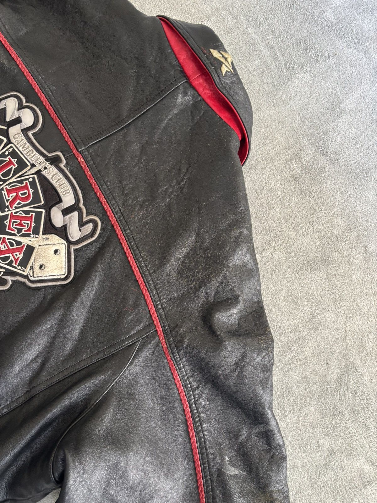 Avirex × Vintage Avirex Gambler’s Club King Casino Leather Jacket 80s Size US XXL / EU 58 / 5 - 10 Thumbnail