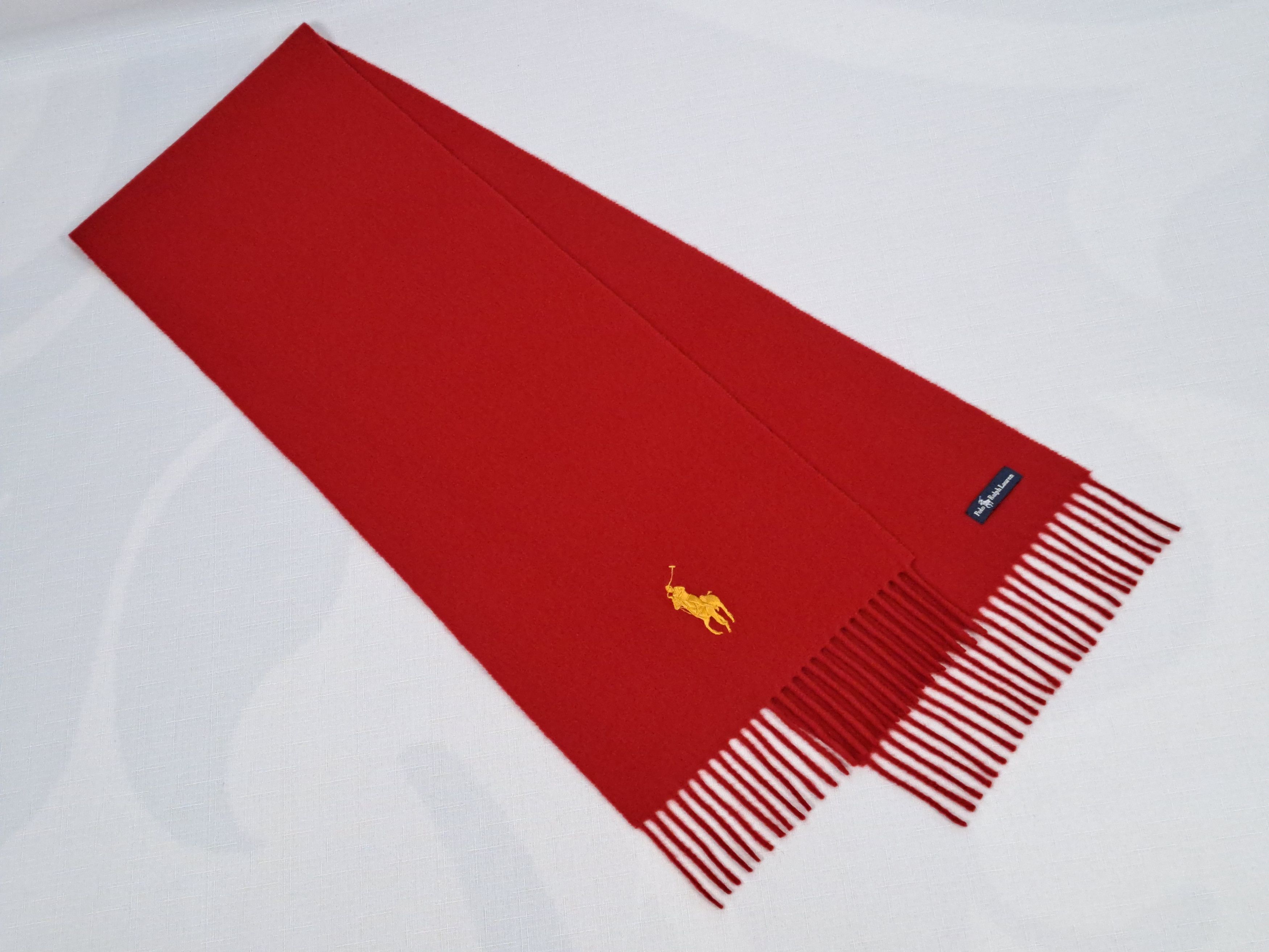Polo Ralph Lauren Polo Ralph Lauren embroidered big pony logo solid scarf. Size ONE SIZE - 3 Thumbnail