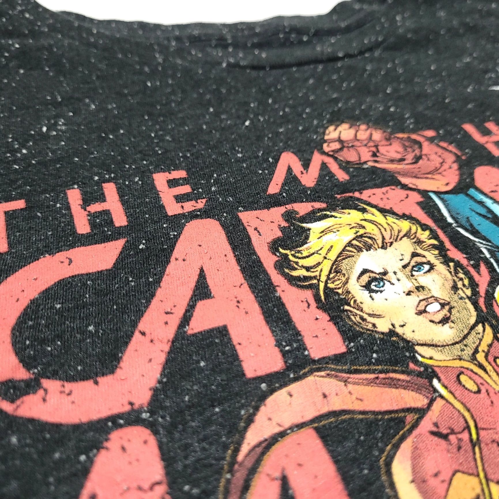 Vintage Marvel The Might Captain Marvel Super Hero Black T-Shirt Adult Extra Large XL Size US XL / EU 56 / 4 - 4 Thumbnail