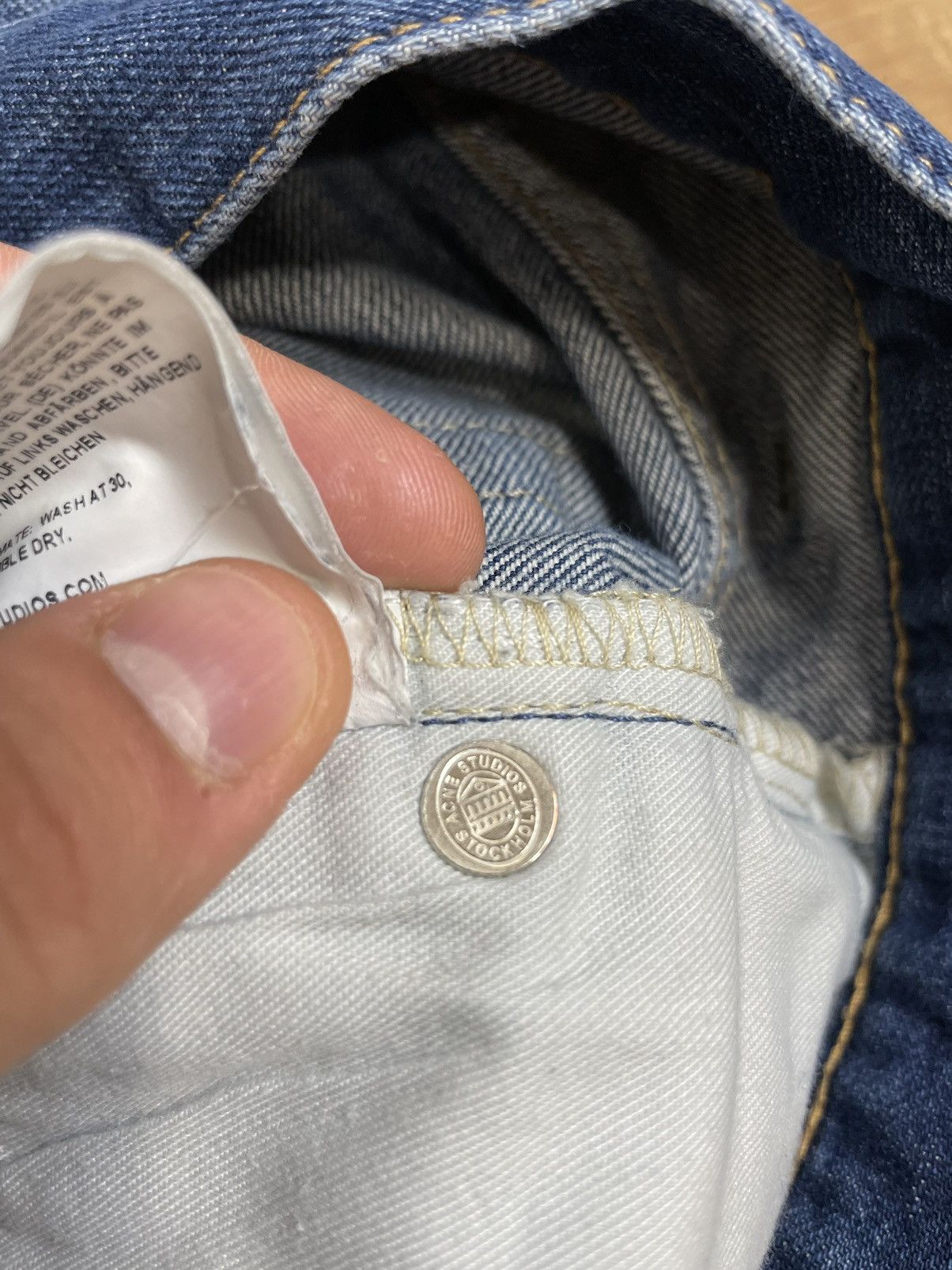 Acne Studios × Vintage Vintage Acne Studios RocVerakai Stonewashed Blue Denim Jeans Size US 30 / EU 46 - 15 Thumbnail