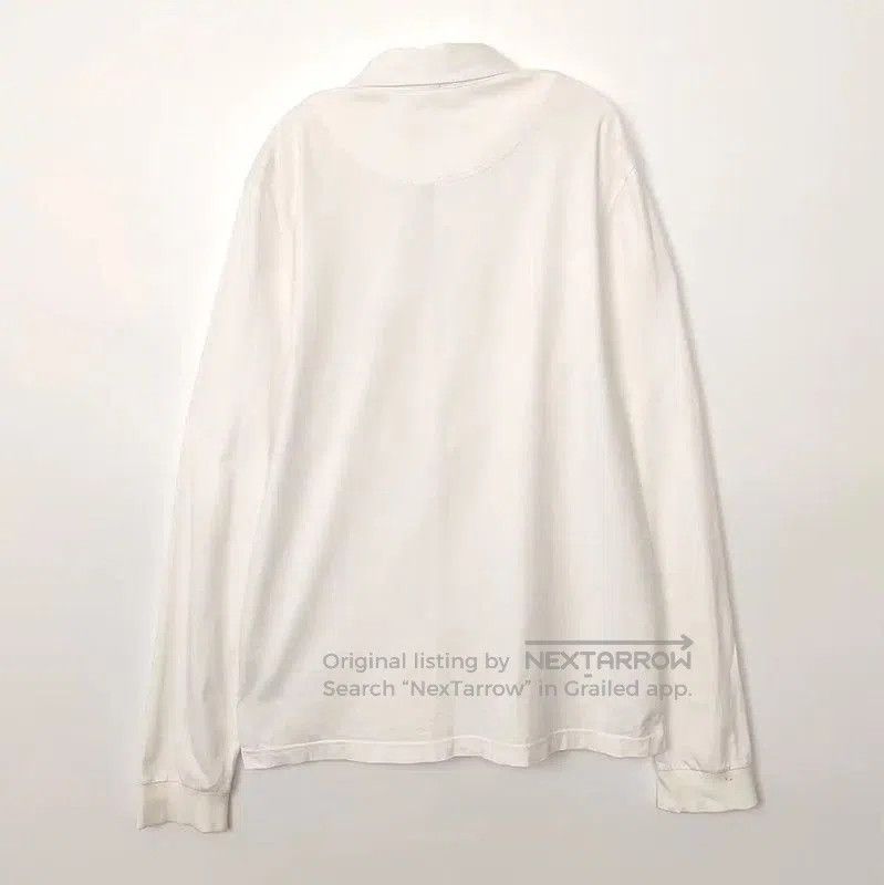 Burberry Burberry White Cotton Long Sleeve Polo Shirt. Size US M / EU 48-50 / 2 - 2 Thumbnail