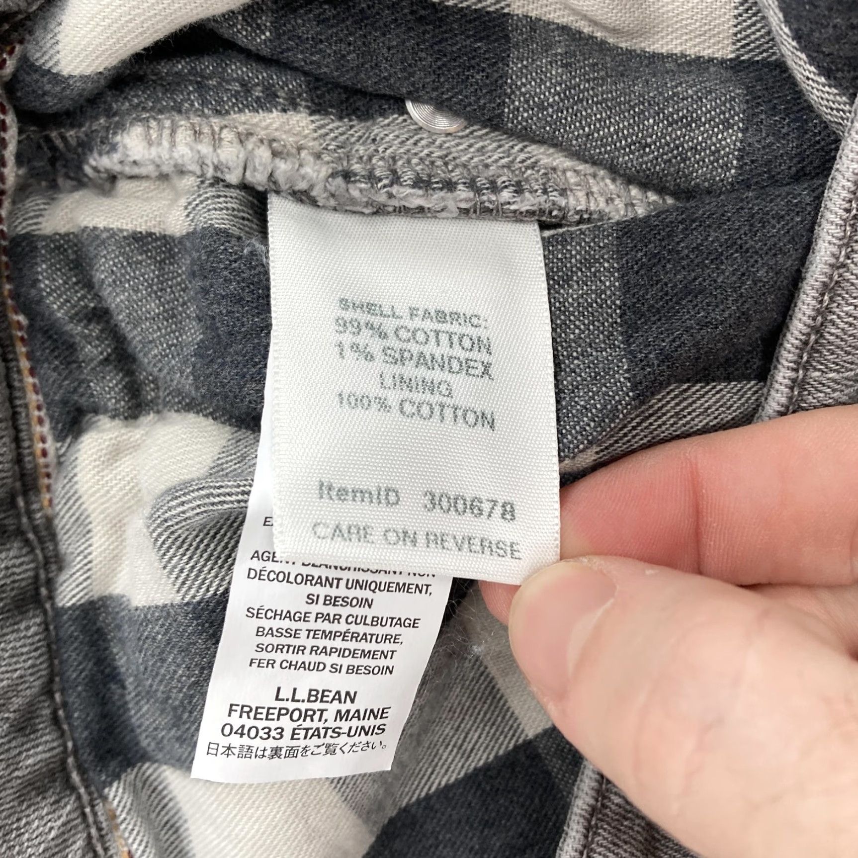 Vintage L.L.Bean Jeans Womens 8 Gray Classic Fit Flannel Lined Straight Stretch Chore Size 30" / US 8 / IT 44 - 5 Thumbnail