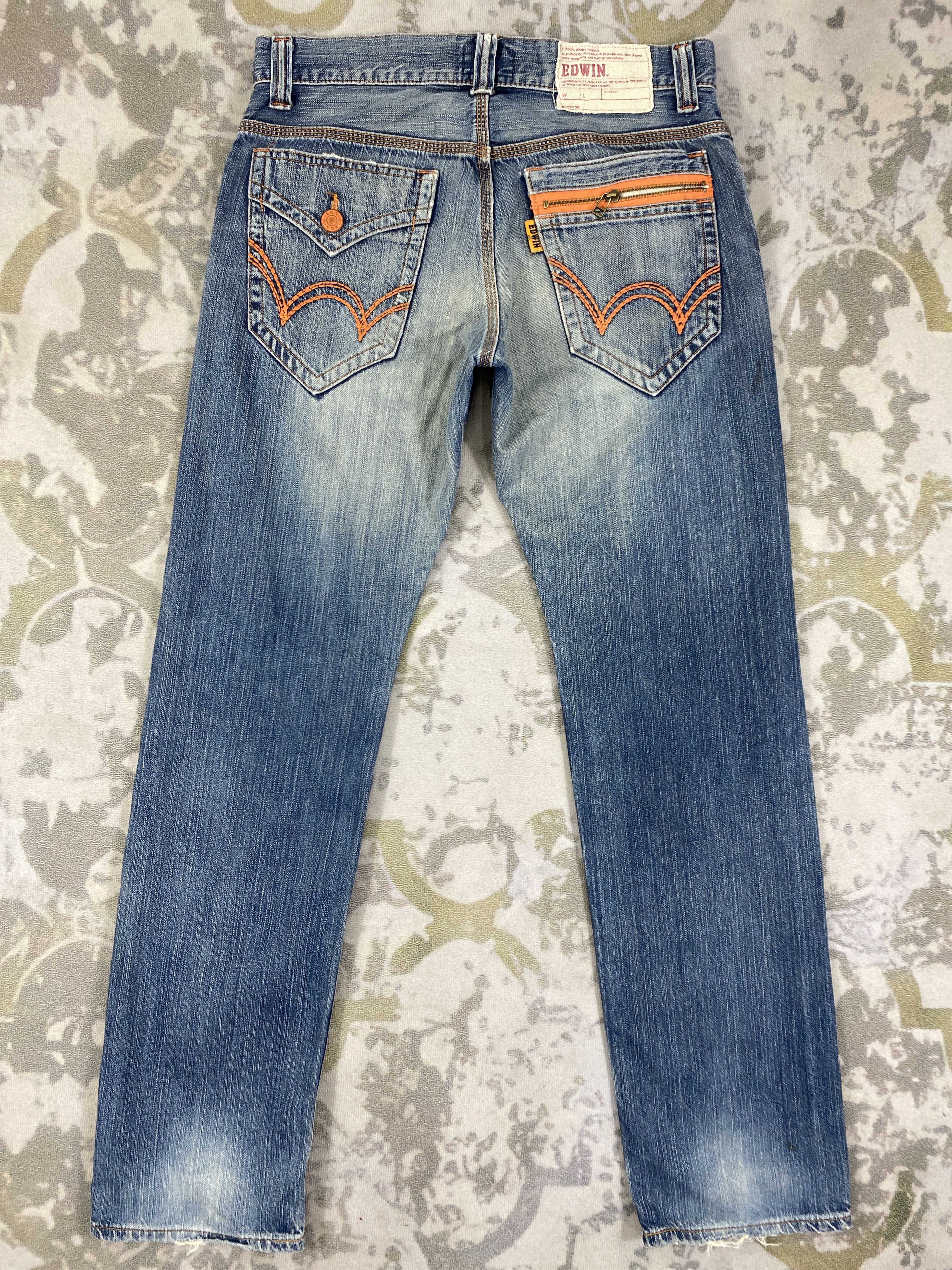 If Six Was Nine Faded Blue Vintage Edwin Jeans 33x33 - JN3054 Size US 33 - 2 Thumbnail