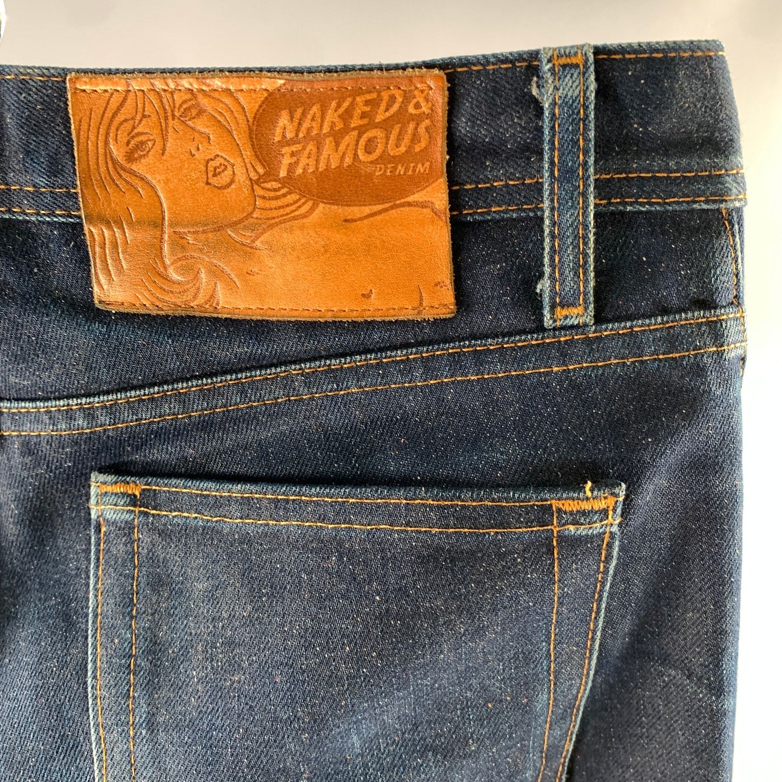 Naked & Famous NAKED AND FAMOUS Size 32 Navy Indigo Cotton Jeans Size US 32 / EU 48 - 2 Thumbnail