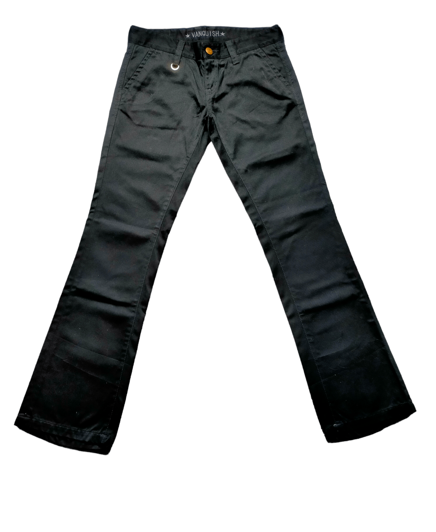 image of Flare Vanquish Japanese Low Rise Boot Cut Pants in Black, Men's (Size 30)