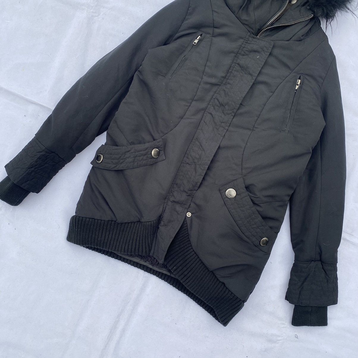 If Six Was Nine × Japanese Brand × Le Grande Bleu (L.G.B.) Egoist Black Fur Parka Hooded Jacket Size US M / EU 48-50 / 2 - 5 Thumbnail