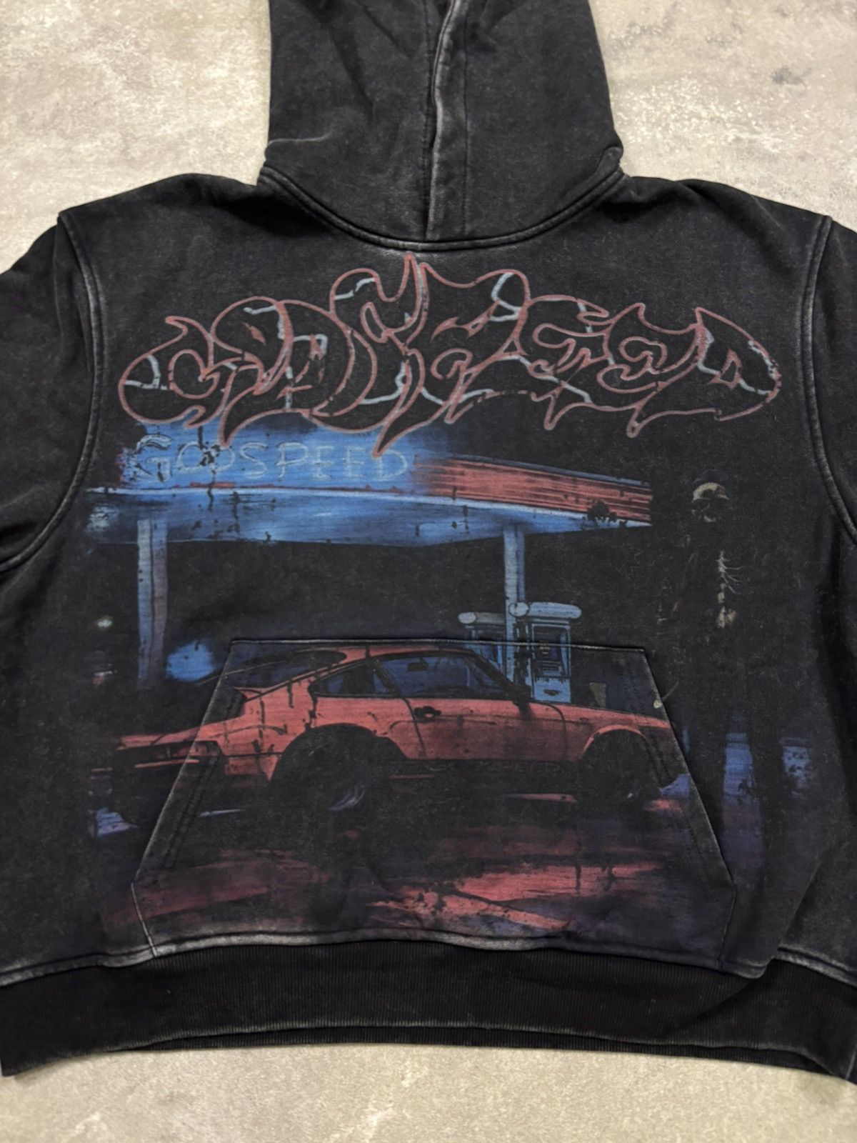 Godspeed Godspeed Pitstop Hoodie, Washed Black Size US XXL / EU 58 / 5 - 3 Thumbnail