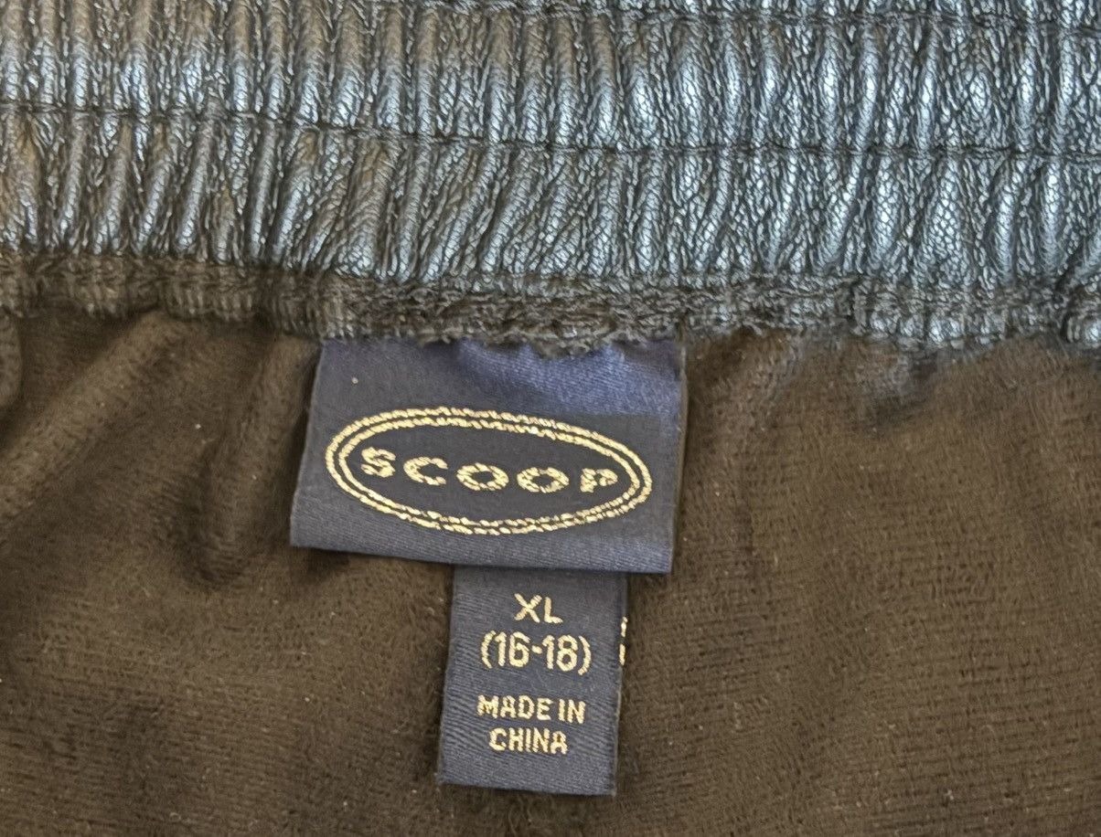 SCOOP Scoop NYC Vegan Leather Joggers New! Size 38" / US 16 / IT 52 - 14 Thumbnail