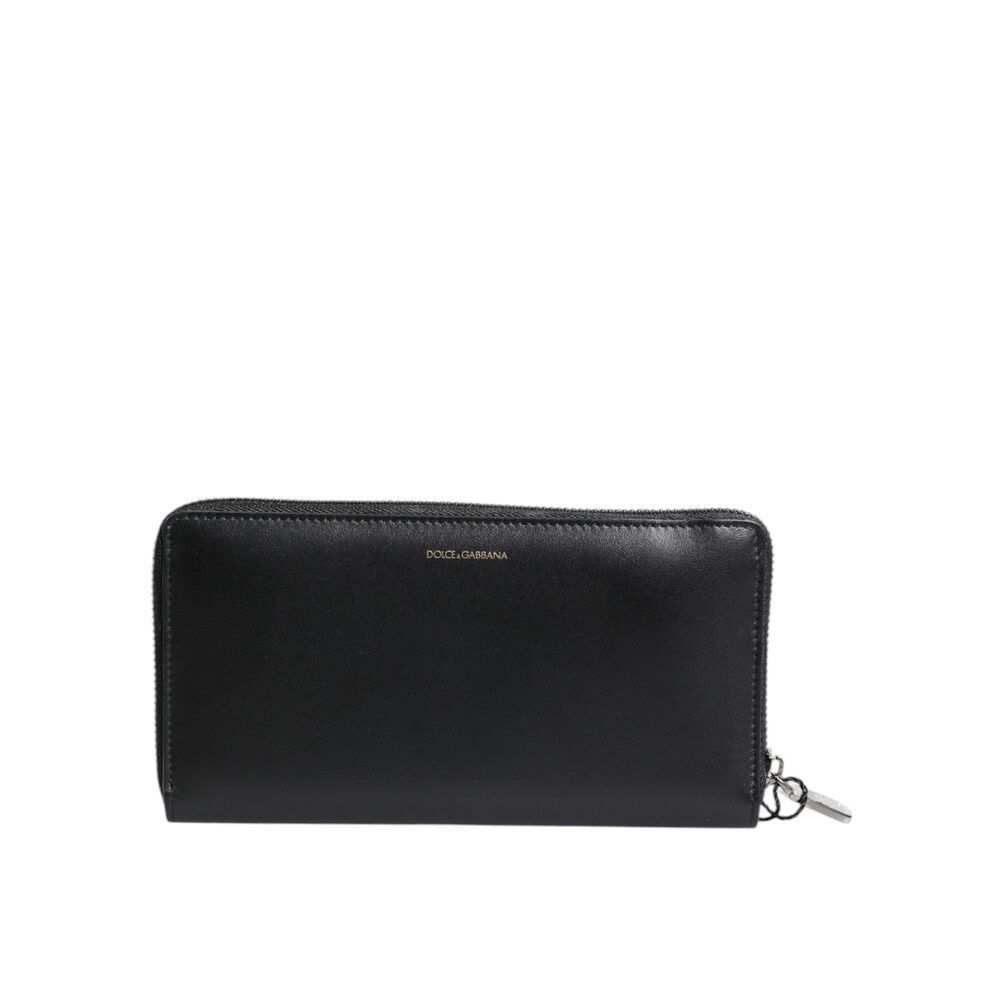 Dolce & Gabbana Dolce & Gabbana Black Blue Exotic Leather Embossed Continent Size ONE SIZE - 2 Thumbnail