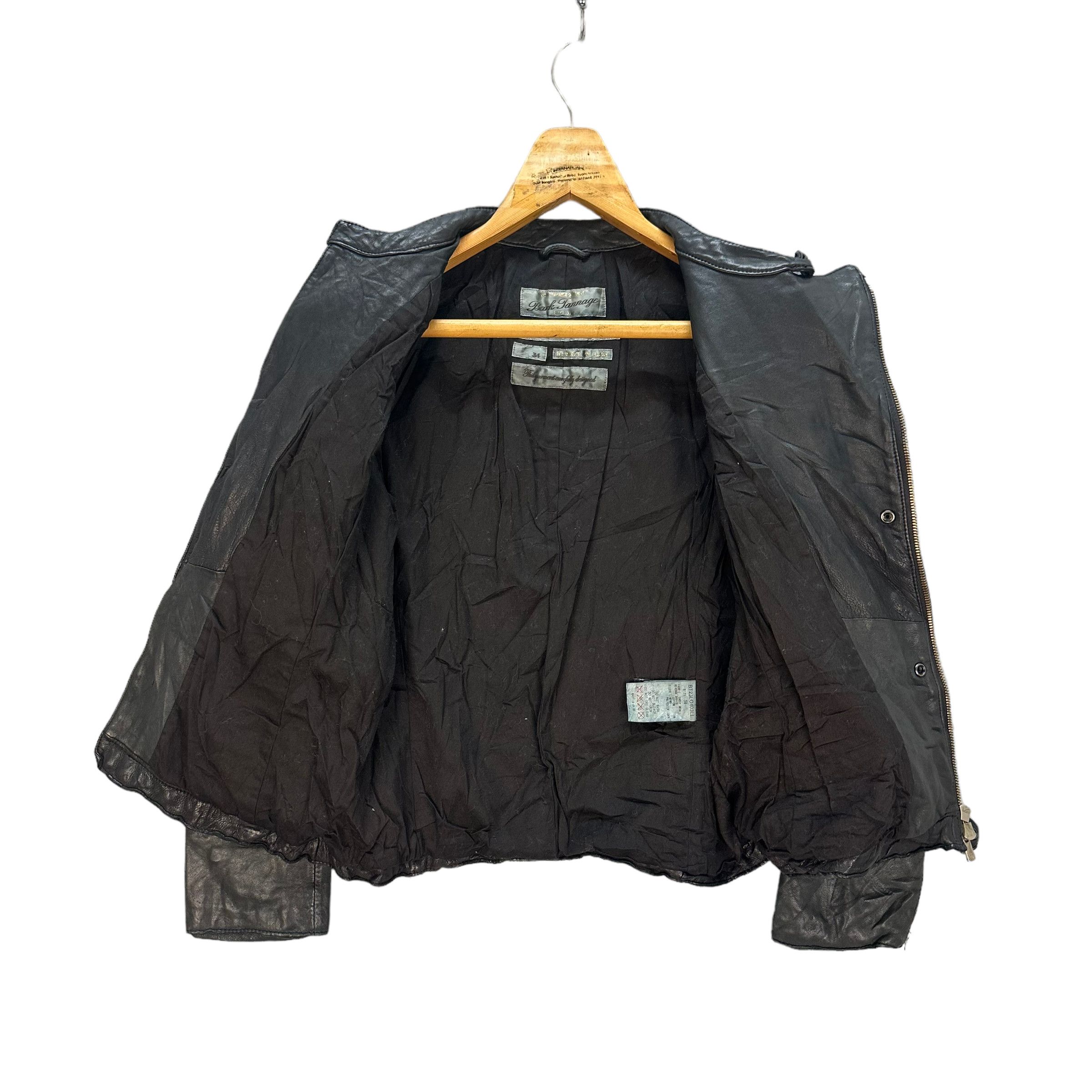 Japanese Brand BARK TANNAGE SHEEP SKIN ASYMMETRICAL JACKET #8297-002 Size XS / US 0-2 / IT 36-38 - 7 Thumbnail