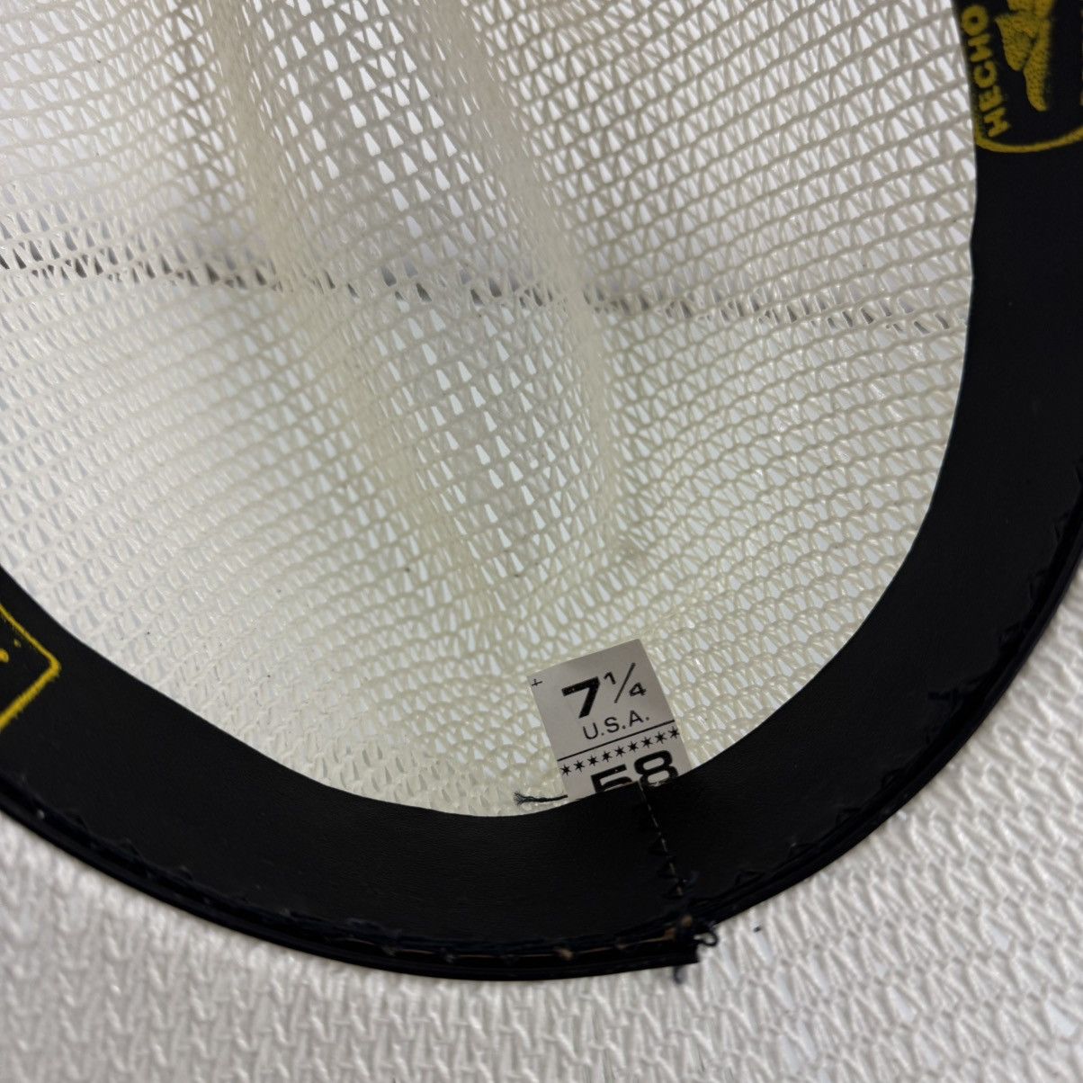 Vintage Sombreros Super Finos Del Centro Vintage White Fedora Hat Size ONE SIZE - 10 Thumbnail