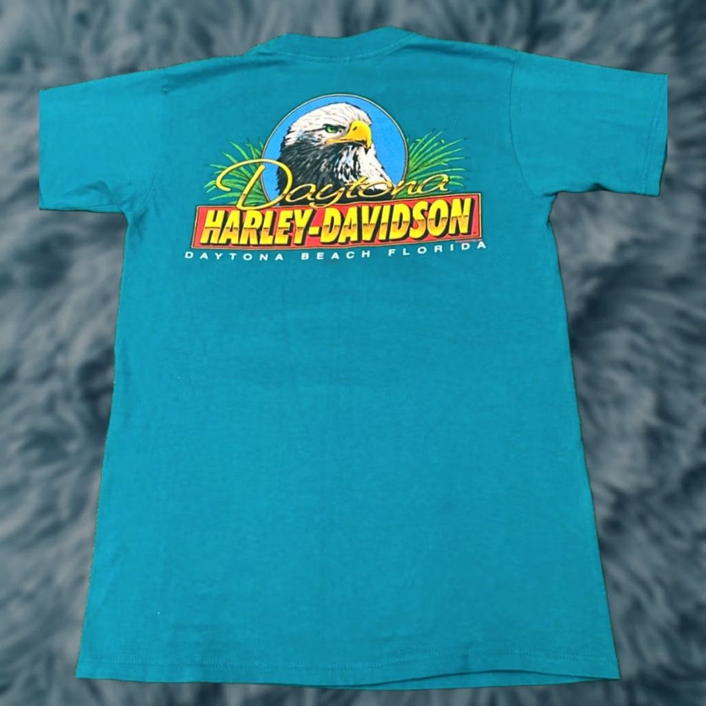Harley Davidson VINTAGE Harley-Davidson Logo Daytona Eagle 1999 VTG Shirt Mens Size M Blue 90s 1990s Motorcycle Biker Grunge Hip Hop Vintage Shirt Mens M Size US M / EU 48-50 / 2 - 1 Thumbnail