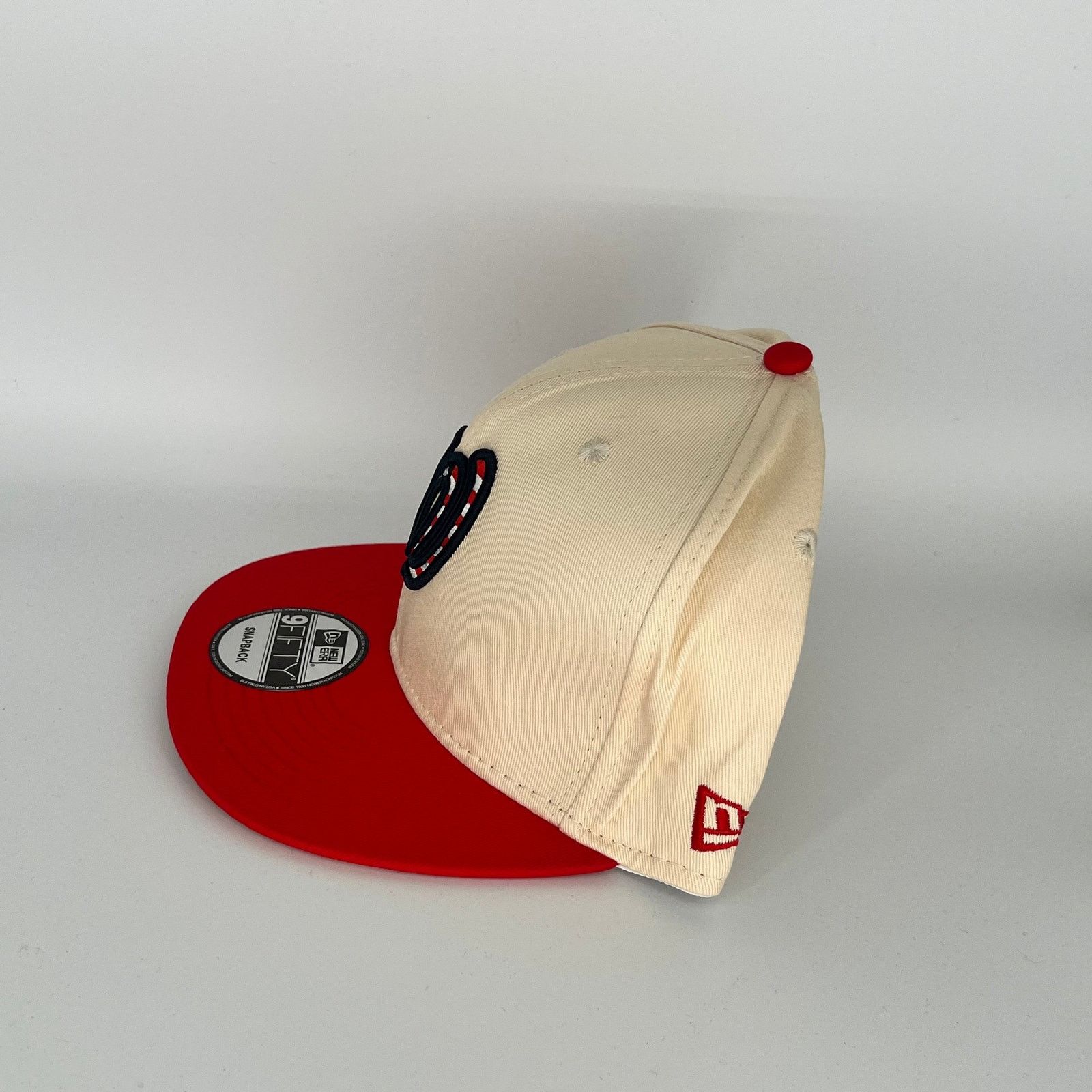 New Era Khaki Red Washington Nationals N.L. Side Patch New Era MLB Size ONE SIZE - 2 Thumbnail