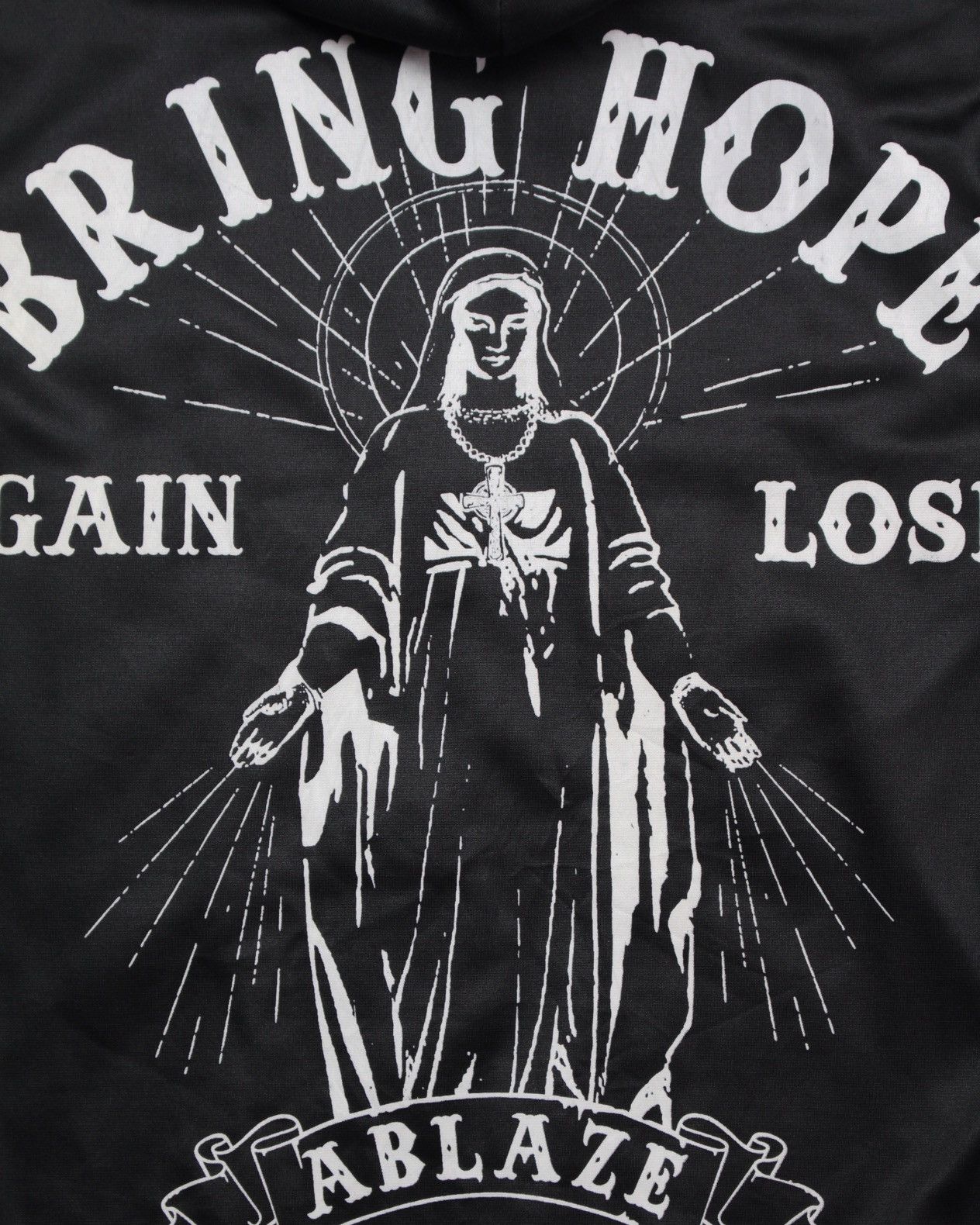 If Six Was Nine 2000S CLASH AHEAD SHERPA × SATIN HOODED JACKET “BRING HOPE” Size US L / EU 52-54 / 3 - 7 Thumbnail