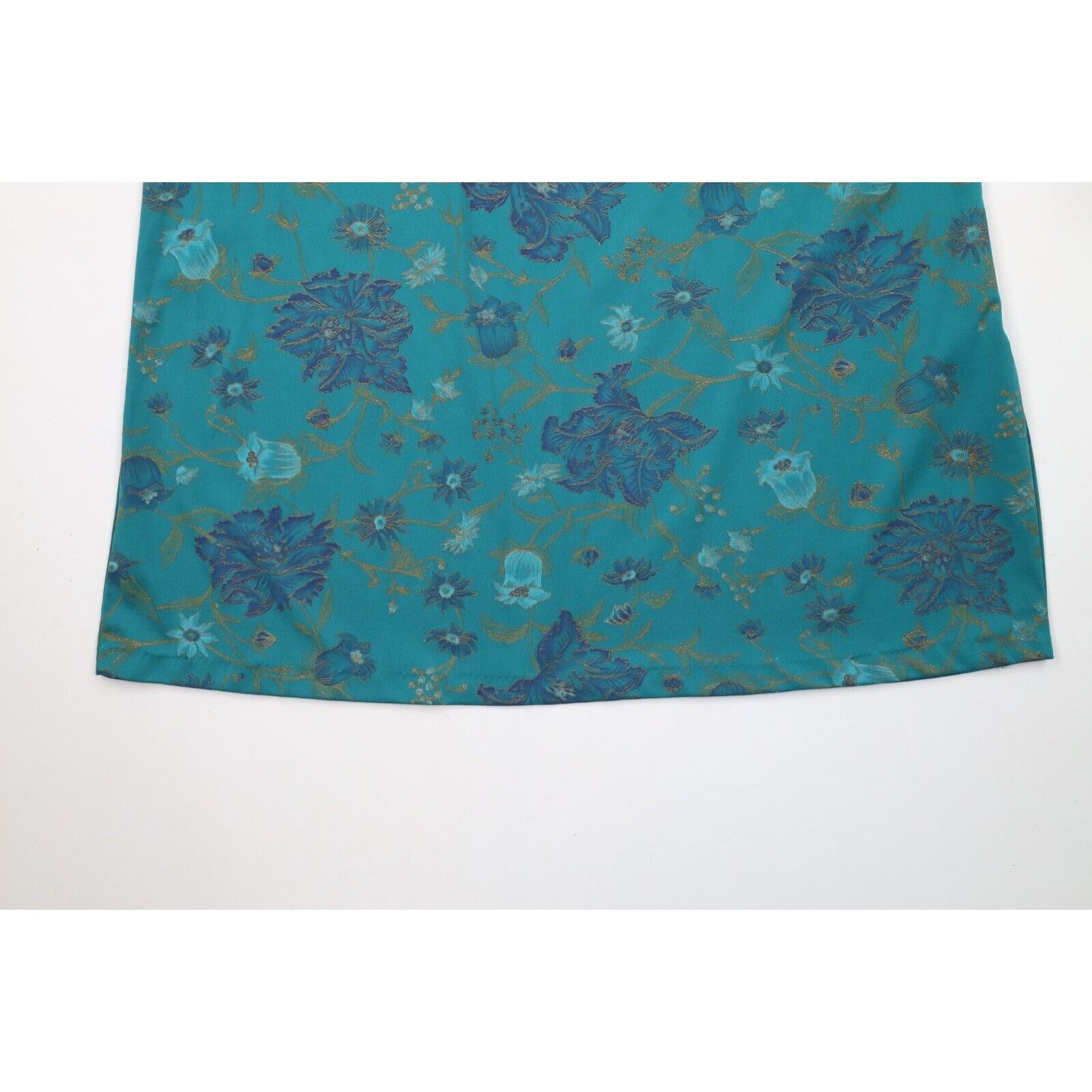 Vintage Vintage 70s Streetwear Metallic Flower Knit Skirt Size 38" / US 16 / IT 52 - 11 Thumbnail