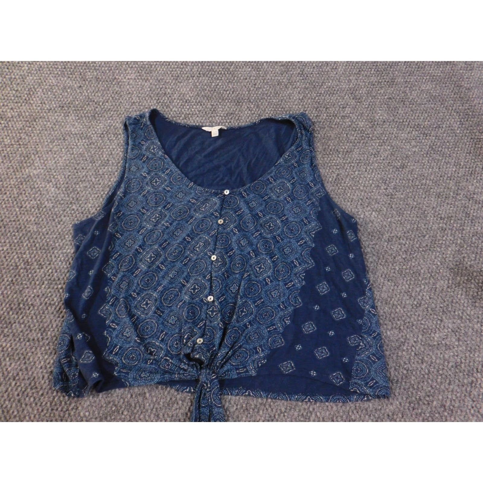 Lucky Brand Lucky Brand Blouse Sleeveless Top XL Womens Green Round Neck Cotton Modal Rayon Casual Vintage: No, Solid, Stretch, Regular Fit Size XL / US 12-14 / IT 48-50 - 4 Thumbnail