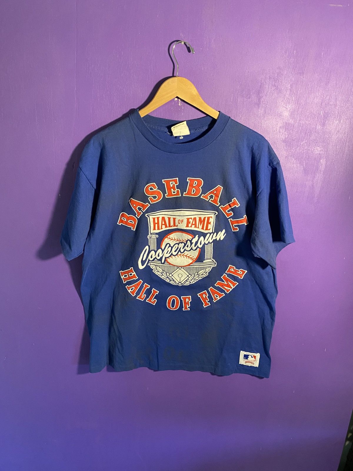 Nutmeg Vintage 90s Nutmeg baseball hall of fame t-shirt Size US XL / EU 56 / 4 - 1 Thumbnail