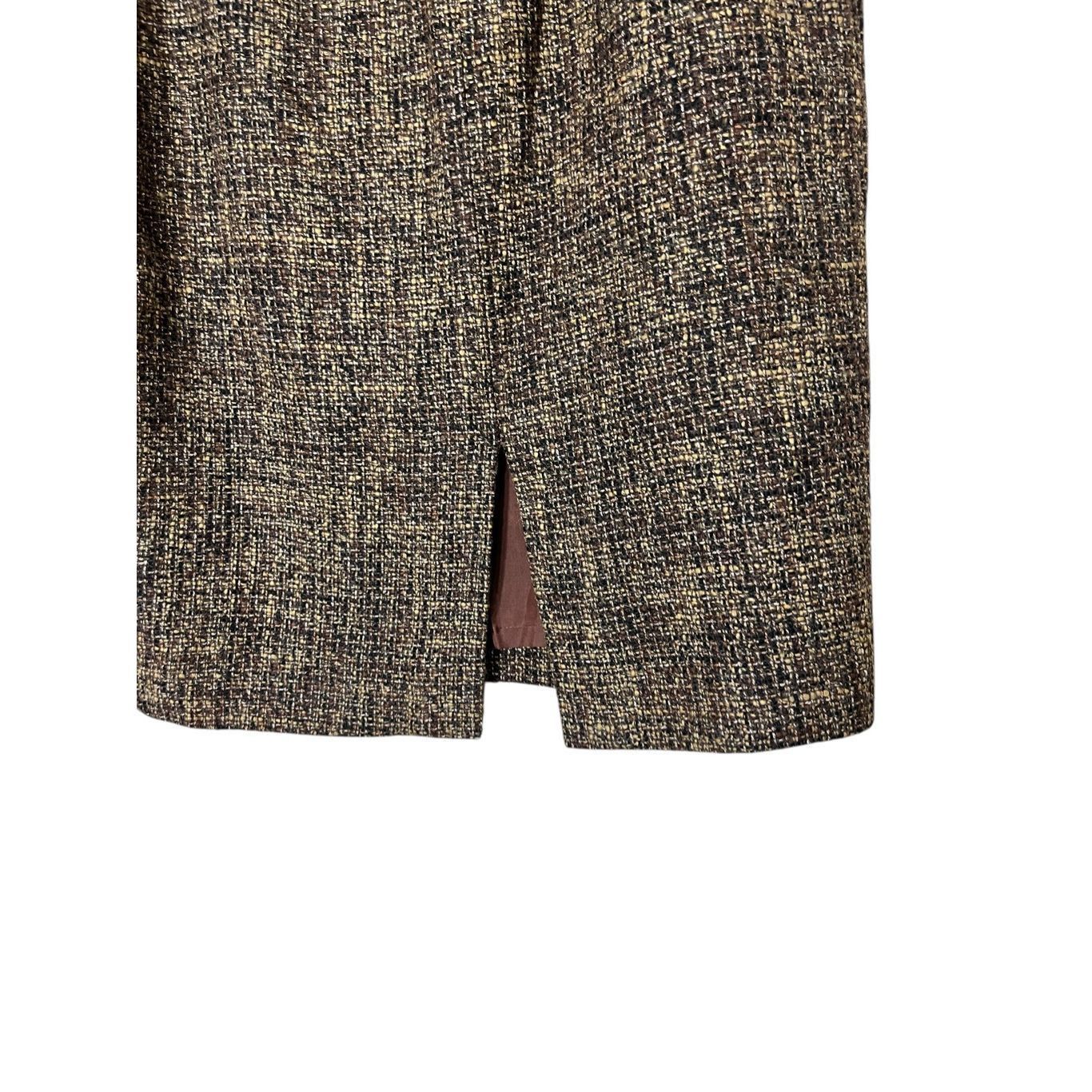 Other Ellen Tracy Brown Wool Blend Skirt Size 4 Size 27" / US 4 / IT 40 - 5 Thumbnail