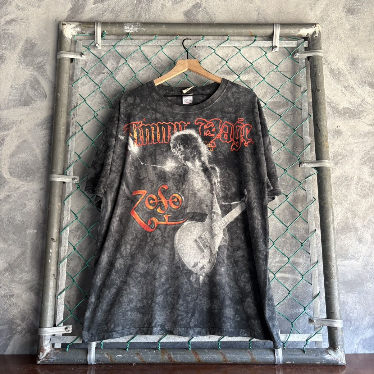Liquid Blue Vintage Liquid Blue Jimmy Page T-Shirt XL Black Tie Dye 90s Size US XL / EU 56 / 4 - 1 Thumbnail