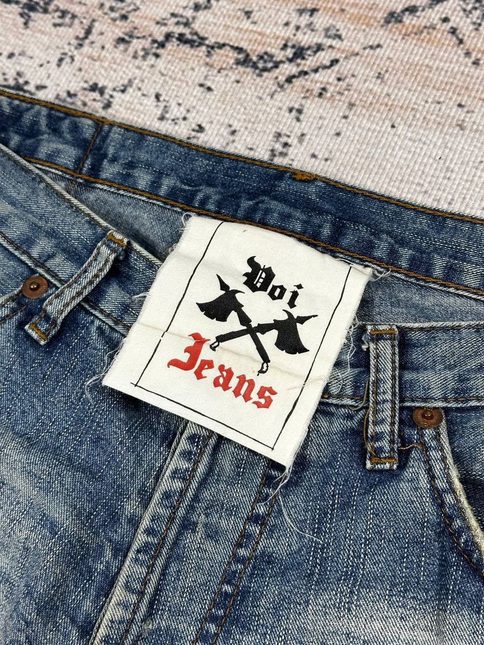 Japanese Brand Vintage Avant Garde Destroyed Punk Baggy Denim Jeans Size US 32 / EU 48 - 7 Thumbnail
